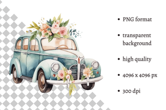 Download Watercolor Wedding Car Clipart - Art Collection