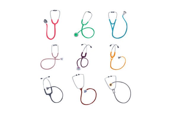 Download Stethoscope Set Cartoon Vector Illustrat - Art Collection