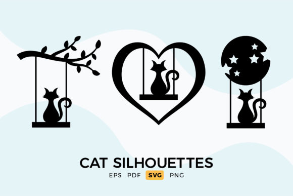 Download Cat Silhouettes - Cat SVG Clipart - Art Collection