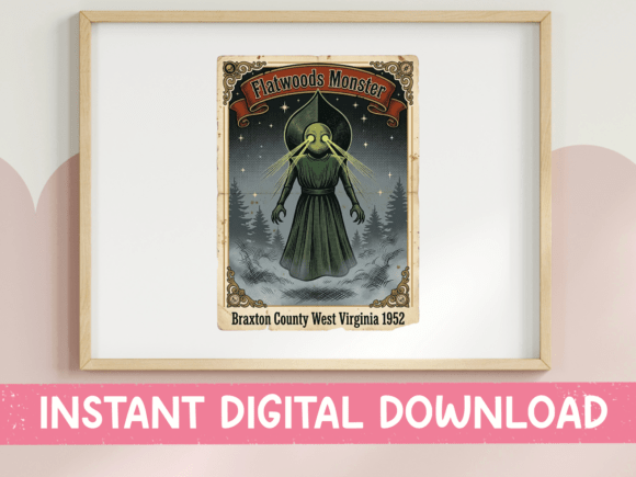 Download Flatwoods Monster Vintage Card Art - Art Collection