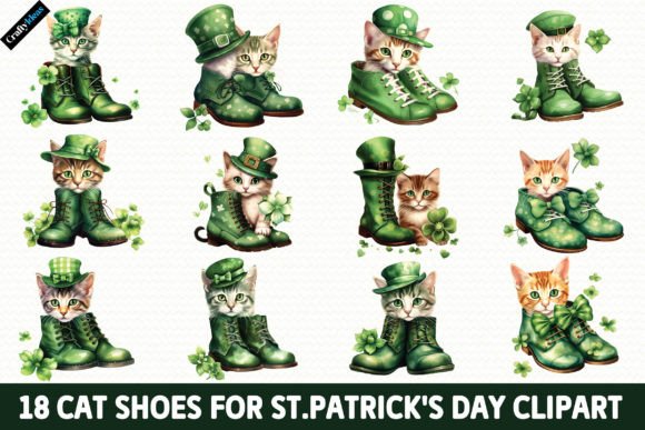 Download Cat Shoes for St.Patrick's Day Clipart - Art Collection