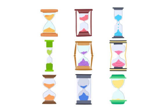 Download Sandglass Set Cartoon Vector Illustratio - Art Collection
