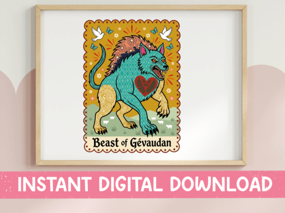 Download Beast of Gevaudan Folk Art Design - Art Collection