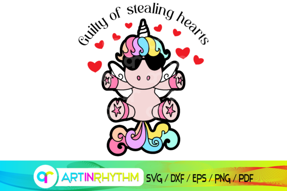 Download Happy Valentine's Day, Heart Unicorn Svg - Art Collection
