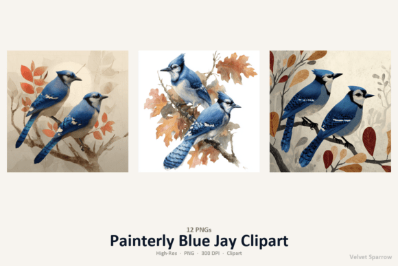 Download Painterly Blue Jay Clipart - Art Collection