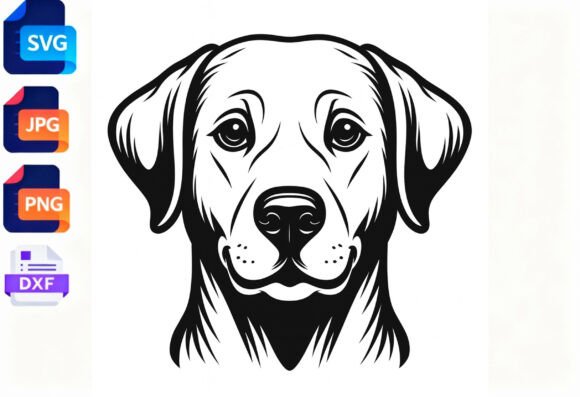 Download Labrador Retriever Dog Face SVG Clipart - Art Collection