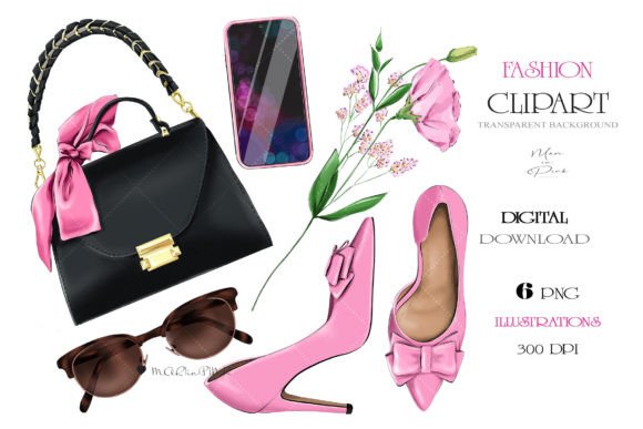 Download Fashion Clipart, Bag Clipart, Shoes PNG - Art Collection