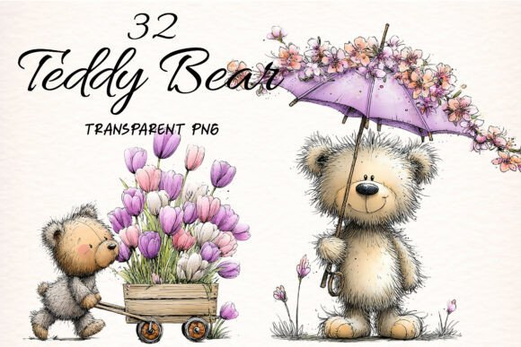 Download Whimsical Teddy Bear Clipart - Art Collection