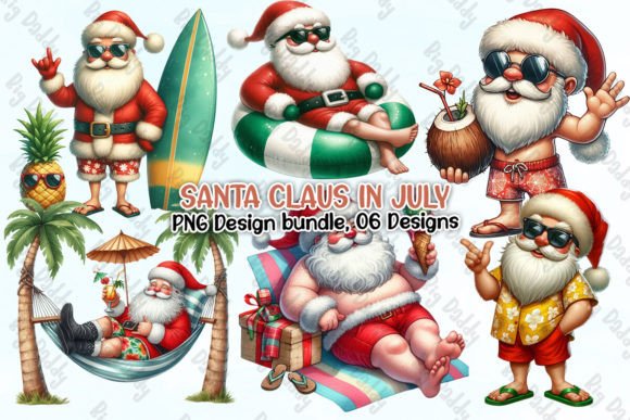 Download Santa Claus in Summer Clipart PNG - Art Collection